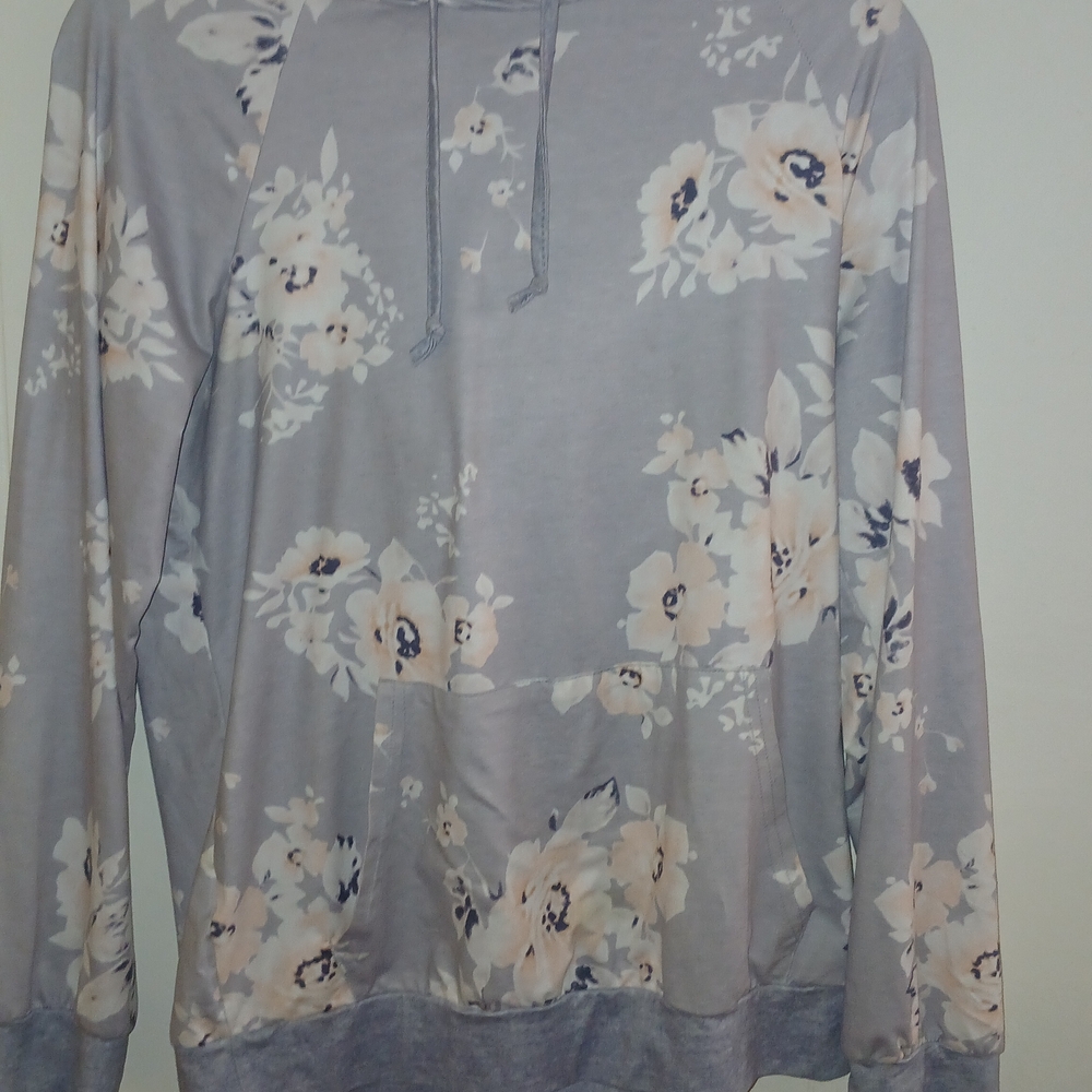 Floral Gray Women's Hoodie